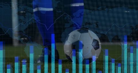 Soccer analytics concept with athlete data insights