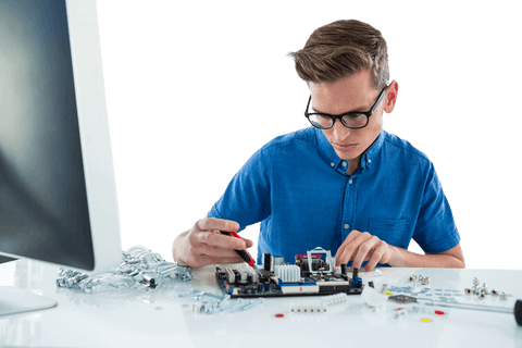 Computer Technician Repairing Motherboard with Precision Clean Look - Download Free Stock Videos Pikwizard.com