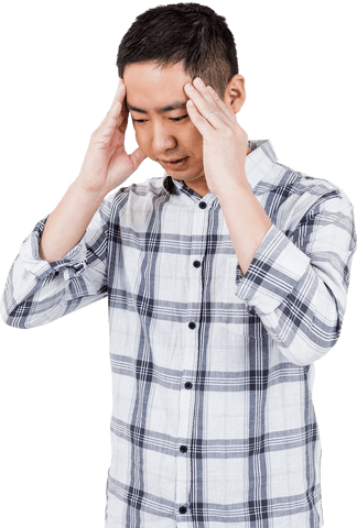 transparent stressed man with headache expression - Download Free Stock Videos Pikwizard.com