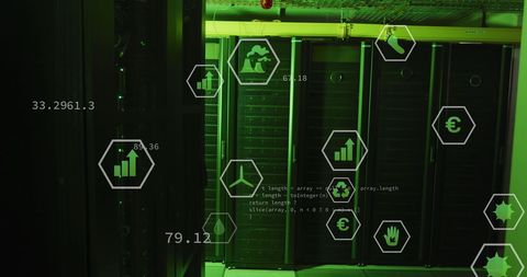 cloud data processing interface in high-tech server room - Download Free Stock Images Pikwizard.com