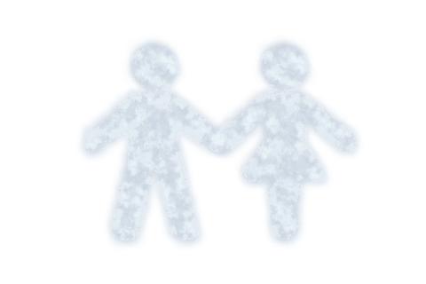 Cloudy Couple Sign Illustration on Transparent Background