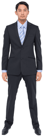 Confident Biracial Businessman in Formal Suit on Transparent Background