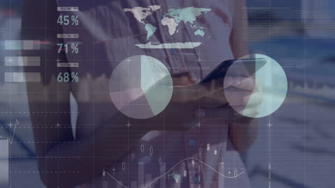 Digital Interface Concept with Data Overlay on Smartphone