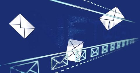 Digital envelope flow illustrating network data exchange