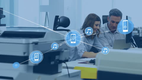 Digital Connections in Modern Office Environment