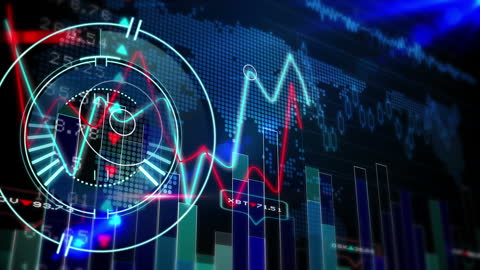 Digital Interface Displaying Stock Market Trends and Metrics