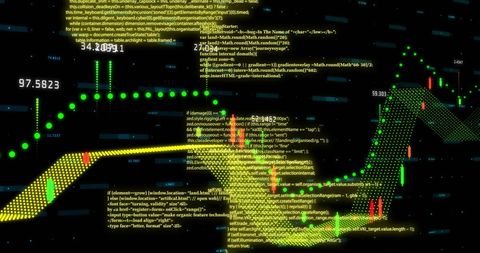 Financial Data Processing Code Over Digital Graph - Download Free Stock Images Pikwizard.com