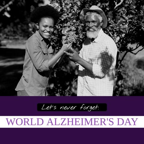 Senior Couple Celebrating World Alzheimer's Day