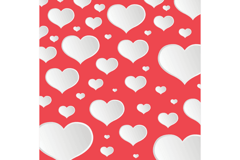 Valentine's Day Transparent Red Card with White Hearts - Download Free Stock Videos Pikwizard.com