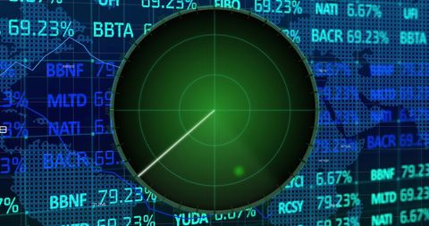 Digital Radar Monitoring Over Stock Market Statistics Background - Download Free Stock Images Pikwizard.com