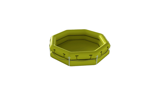 green transparent octagonal wading pool on isolated background - Download Free Stock Videos Pikwizard.com