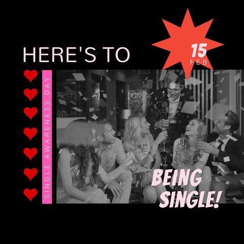 friends celebrating single awareness day together - Download Free Stock Templates Pikwizard.com