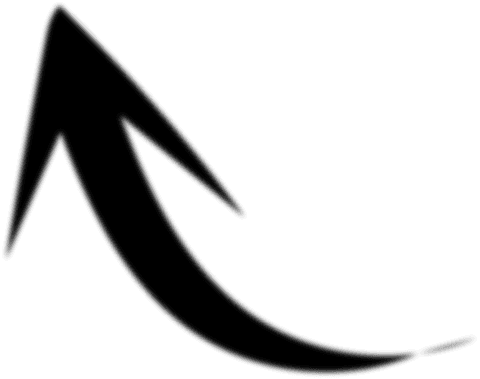 Transparent up arrow silhouette symbol on black