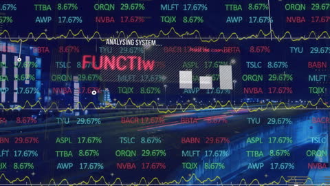 Global Financial Data Interface Over Modern Cityscape