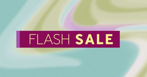 Flash sale promotion on colorful pastel background