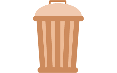 brown wastebasket with lid on transparent background - Download Free Stock Videos Pikwizard.com