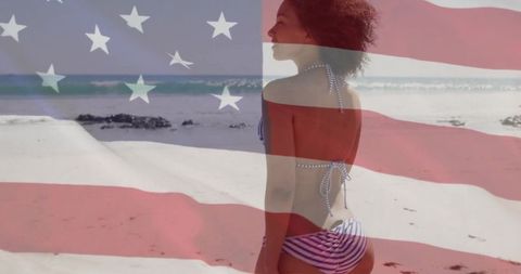Patriotic Beach Day USA Themed Blissful Leisure