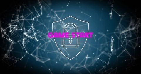 cybersecurity gaming interface with keyhole and neural network nodes - Download Free Stock Images Pikwizard.com