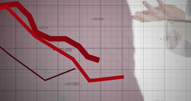 Abstract Stock Market Decline with Graph Overlay - Download Free Stock Images Pikwizard.com