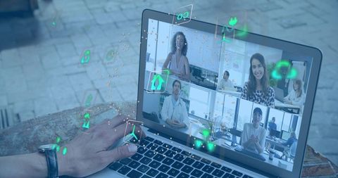 Virtual Meeting with Environmental Focus over Video Call - Download Free Stock Images Pikwizard.com