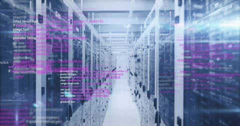 Blur Code Over Dynamic Data Center Servers with Cloud Concepts - Download Free Stock Images Pikwizard.com