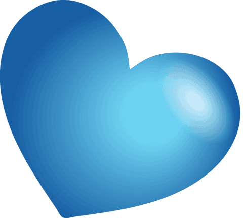 floating blue heart icon with gradient on transparent background - Download Free Stock Videos Pikwizard.com