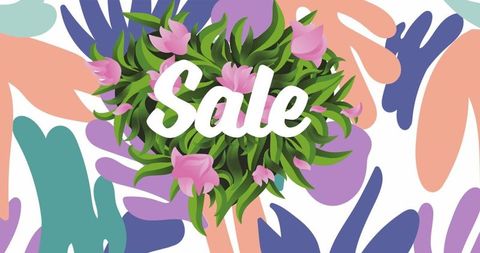 Colorful Floral Sale Banner for Special Promotions