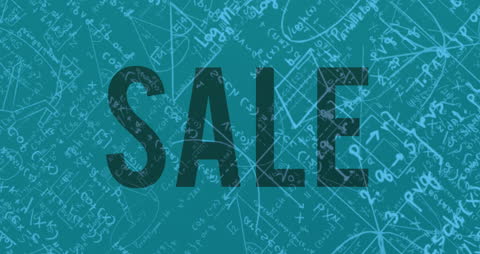 Mathematical Formulas Overlay on Sale Text Background