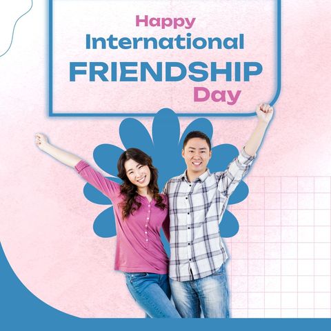 happy international friendship day celebration concept - Download Free Stock Templates Pikwizard.com
