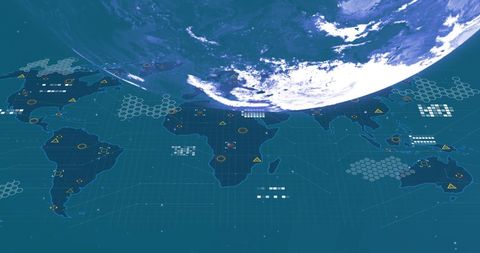 Global Network Connectivity Infographic with Digital Earth Map - Download Free Stock Images Pikwizard.com