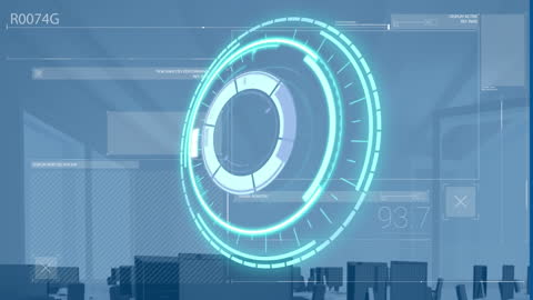Futuristic Digital HUD Data and Communication Interface