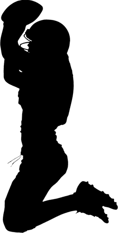 silhouette of football player on transparent background png - Download Free Stock Videos Pikwizard.com