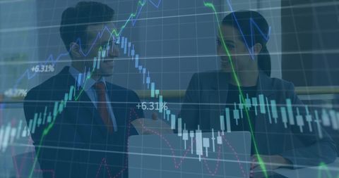 Colleagues Analyzing Stock Market Data with Optimism - Download Free Stock Images Pikwizard.com