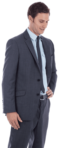 Confident Businessman Smiling with Hand on Hip Transparent Background