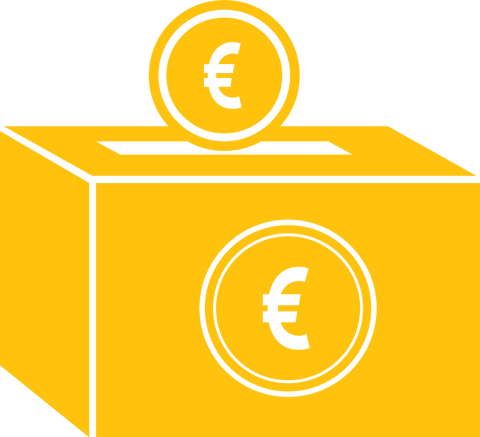 transparent euro coin dropping into yellow collection box vector - Download Free Stock Videos Pikwizard.com