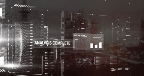 Digital Data Processing Interface Over Construction Site - Download Free Stock Images Pikwizard.com
