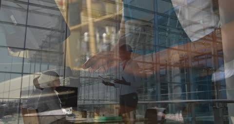 Innovative Business Strategy Meeting with Digital Integration