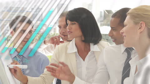 Team Collaborating on Data Analytics Visualization