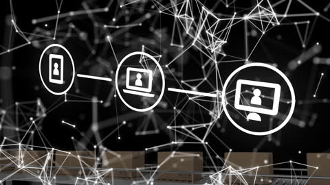 Digital Network Connection of Media Devices on Conveyor Belt