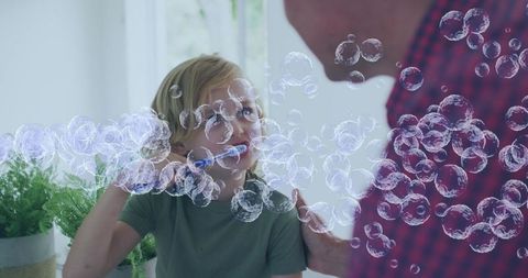 Child Brushing Teeth with Virus Visualization Concept - Download Free Stock Images Pikwizard.com