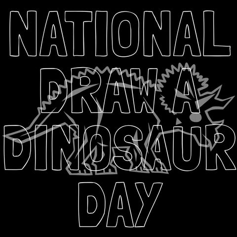 national draw a dinosaur day inspirational design template - Download Free Stock Templates Pikwizard.com