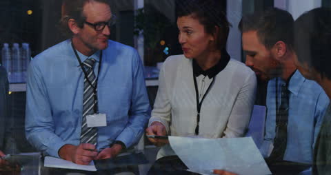 Diverse Business Team Discuss Data Strategy