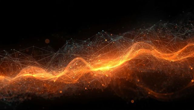 Dynamic Orange Wave with Nodes and Network Connectivity