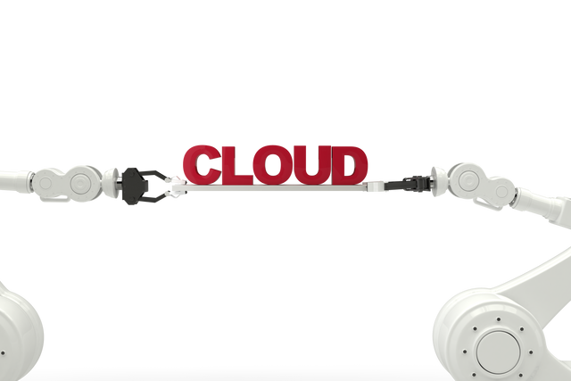 Robotic Arms Holding Cloud Text on Transparent Background - Download Free Stock Videos Pikwizard.com