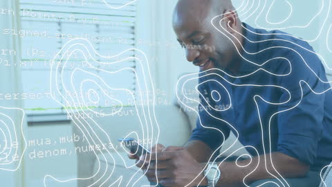 Man Integrating Technology with Topographical and Data Elements