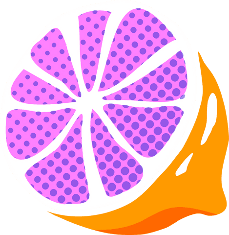 Flat design tropica citrus slice on transparent background