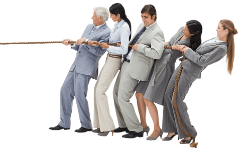 transparent business team uniting in tug of war for success - Download Free Stock Videos Pikwizard.com