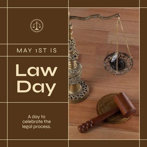 law day celebration with gavel and scales of justice - Download Free Stock Templates Pikwizard.com