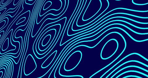 Hypnotic blue line patterns on dark background