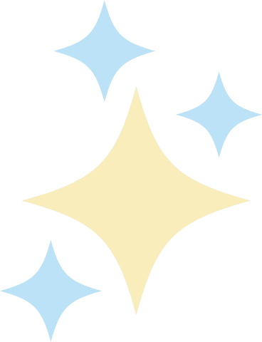 Flat geometric sparkles on transparent background digital art